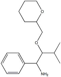 3-methyl-2-(oxan-2-ylmethoxy)-1-phenylbutan-1-amine Struktur