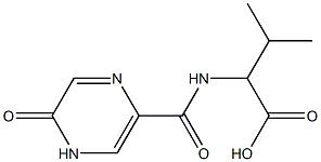 3-methyl-2-[(5-oxo-4,5-dihydropyrazin-2-yl)formamido]butanoic acid Struktur