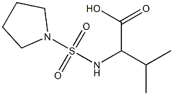 3-methyl-2-[(pyrrolidine-1-sulfonyl)amino]butanoic acid Struktur