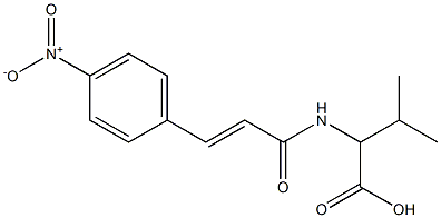 3-methyl-2-{[(2E)-3-(4-nitrophenyl)prop-2-enoyl]amino}butanoic acid Struktur