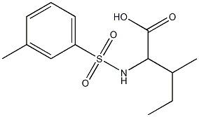 3-methyl-2-{[(3-methylphenyl)sulfonyl]amino}pentanoic acid Struktur