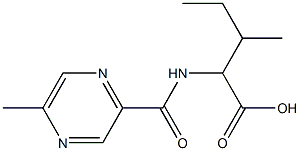 3-methyl-2-{[(5-methylpyrazin-2-yl)carbonyl]amino}pentanoic acid Struktur