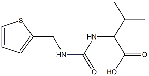 3-methyl-2-{[(thiophen-2-ylmethyl)carbamoyl]amino}butanoic acid Struktur