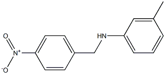 3-methyl-N-[(4-nitrophenyl)methyl]aniline Struktur