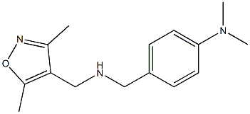 4-({[(3,5-dimethyl-1,2-oxazol-4-yl)methyl]amino}methyl)-N,N-dimethylaniline Struktur