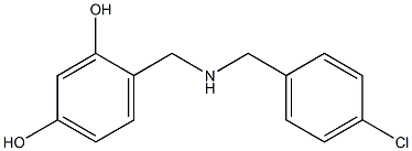 4-({[(4-chlorophenyl)methyl]amino}methyl)benzene-1,3-diol Struktur