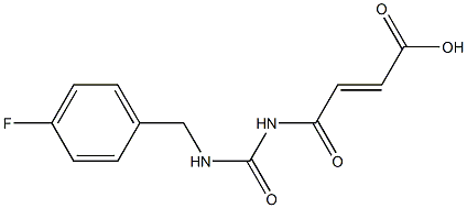 4-({[(4-fluorophenyl)methyl]carbamoyl}amino)-4-oxobut-2-enoic acid Struktur