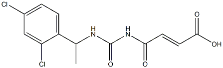 4-({[1-(2,4-dichlorophenyl)ethyl]carbamoyl}amino)-4-oxobut-2-enoic acid Struktur