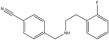 4-({[2-(2-fluorophenyl)ethyl]amino}methyl)benzonitrile Struktur