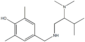 4-({[2-(dimethylamino)-3-methylbutyl]amino}methyl)-2,6-dimethylphenol Struktur