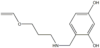 4-({[3-(ethenyloxy)propyl]amino}methyl)benzene-1,3-diol Struktur