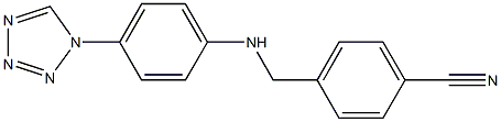 4-({[4-(1H-1,2,3,4-tetrazol-1-yl)phenyl]amino}methyl)benzonitrile Struktur