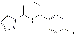 4-(1-{[1-(thiophen-2-yl)ethyl]amino}propyl)phenol Struktur