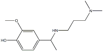 4-(1-{[3-(dimethylamino)propyl]amino}ethyl)-2-methoxyphenol Struktur