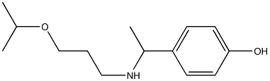 4-(1-{[3-(propan-2-yloxy)propyl]amino}ethyl)phenol Struktur