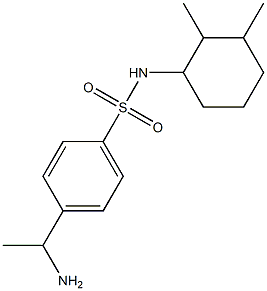 4-(1-aminoethyl)-N-(2,3-dimethylcyclohexyl)benzene-1-sulfonamide Struktur