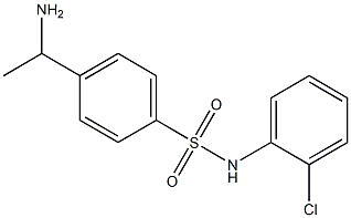 4-(1-aminoethyl)-N-(2-chlorophenyl)benzene-1-sulfonamide Struktur