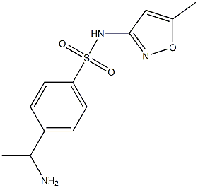 4-(1-aminoethyl)-N-(5-methyl-1,2-oxazol-3-yl)benzene-1-sulfonamide Struktur