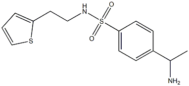 4-(1-aminoethyl)-N-[2-(thiophen-2-yl)ethyl]benzene-1-sulfonamide Struktur