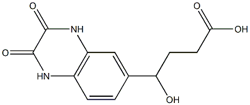 4-(2,3-dioxo-1,2,3,4-tetrahydroquinoxalin-6-yl)-4-hydroxybutanoic acid Struktur