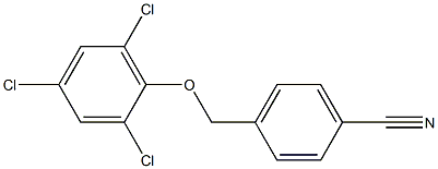 4-(2,4,6-trichlorophenoxymethyl)benzonitrile Struktur