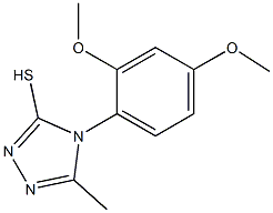 4-(2,4-dimethoxyphenyl)-5-methyl-4H-1,2,4-triazole-3-thiol Struktur