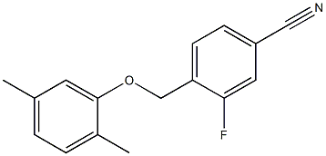 4-(2,5-dimethylphenoxymethyl)-3-fluorobenzonitrile Struktur