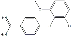 4-(2,6-dimethoxyphenoxy)benzene-1-carboximidamide Struktur