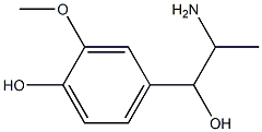 4-(2-amino-1-hydroxypropyl)-2-methoxyphenol Struktur