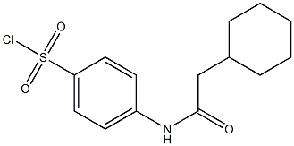 4-(2-cyclohexylacetamido)benzene-1-sulfonyl chloride Struktur