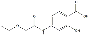 4-(2-ethoxyacetamido)-2-hydroxybenzoic acid Struktur