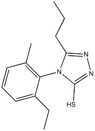 4-(2-ethyl-6-methylphenyl)-5-propyl-4H-1,2,4-triazole-3-thiol Struktur