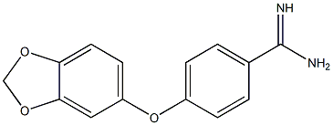 4-(2H-1,3-benzodioxol-5-yloxy)benzene-1-carboximidamide Struktur