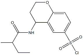 4-(2-methylbutanamido)-3,4-dihydro-2H-1-benzopyran-6-sulfonyl chloride Struktur