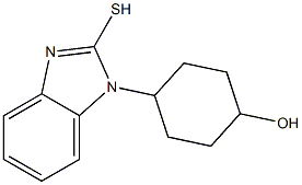 4-(2-sulfanyl-1H-1,3-benzodiazol-1-yl)cyclohexan-1-ol Struktur