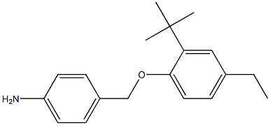 4-(2-tert-butyl-4-ethylphenoxymethyl)aniline Struktur