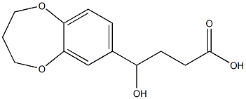 4-(3,4-dihydro-2H-1,5-benzodioxepin-7-yl)-4-hydroxybutanoic acid Struktur