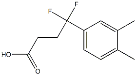 4-(3,4-dimethylphenyl)-4,4-difluorobutanoic acid Struktur