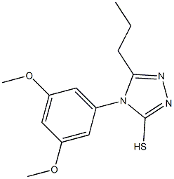 4-(3,5-dimethoxyphenyl)-5-propyl-4H-1,2,4-triazole-3-thiol Struktur