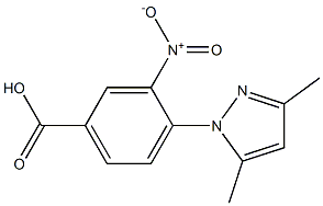 4-(3,5-dimethyl-1H-pyrazol-1-yl)-3-nitrobenzoic acid Struktur