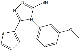 4-(3-methoxyphenyl)-5-(thiophen-2-yl)-4H-1,2,4-triazole-3-thiol Struktur