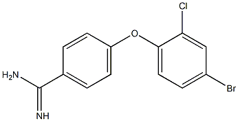 4-(4-bromo-2-chlorophenoxy)benzene-1-carboximidamide Struktur