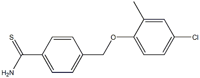 4-(4-chloro-2-methylphenoxymethyl)benzene-1-carbothioamide Struktur