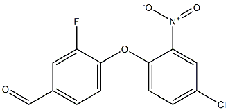 4-(4-chloro-2-nitrophenoxy)-3-fluorobenzaldehyde Struktur