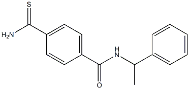 4-(aminocarbonothioyl)-N-(1-phenylethyl)benzamide Struktur