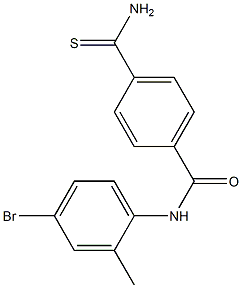 4-(aminocarbonothioyl)-N-(4-bromo-2-methylphenyl)benzamide Struktur