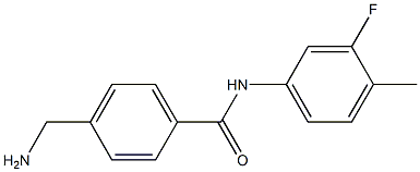 4-(aminomethyl)-N-(3-fluoro-4-methylphenyl)benzamide Struktur