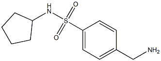 4-(aminomethyl)-N-cyclopentylbenzenesulfonamide Struktur