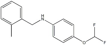 4-(difluoromethoxy)-N-[(2-methylphenyl)methyl]aniline Struktur