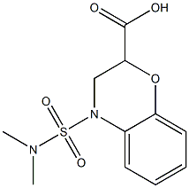 4-(dimethylsulfamoyl)-3,4-dihydro-2H-1,4-benzoxazine-2-carboxylic acid Struktur